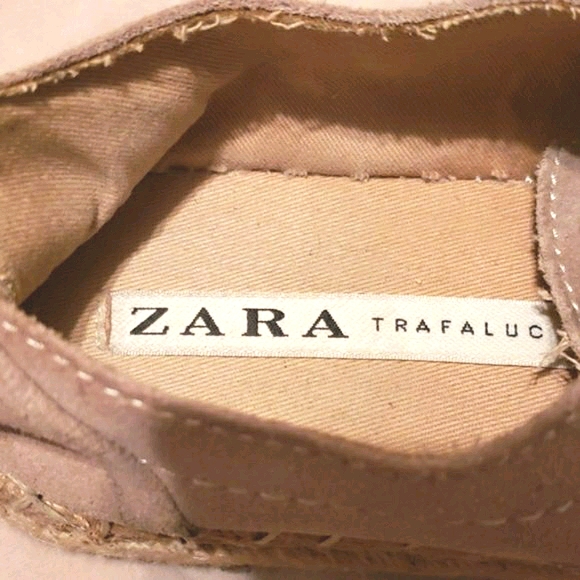 ZARA TRAFALUC ESPADRILLES BEIGE SZ 7 - Picture 8 of 8